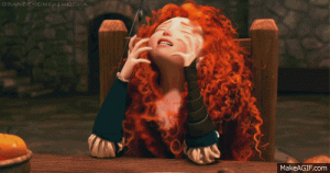 Merida from brave, head-desking